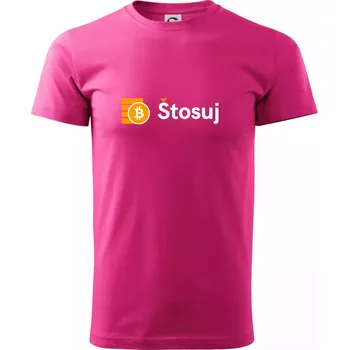 Štosuj - Logo na prsou - Klasické pánské triko vyšší gramáže - M ( Purpurová )