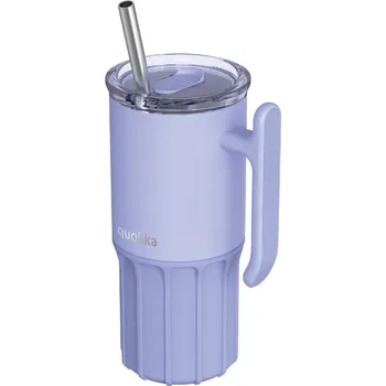 Termoska QUOKKA Nerezový termohrnek s brčkem Umi Lavender 720 ml
