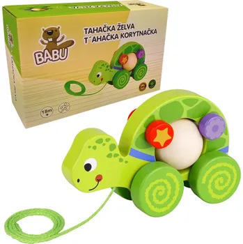 Dřevěná hračka BABU - Želva tahací