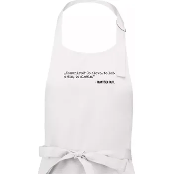 Kuchyňská zástěra Komunisté Co slovo, to lež. Co čin, to zločin - Pánská zástěra na vaření - Univerzální velikost ( Bílá )