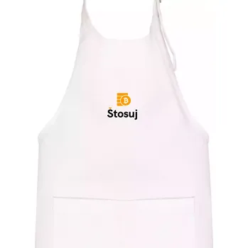 Kuchyňská zástěra Stosuj - logo čtvercové - Dětská zástěra na vaření - Univerzální velikost ( Bílá )