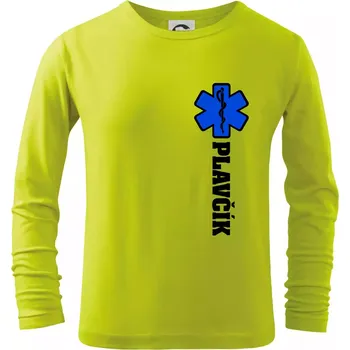 Chlapecké oblečení Hvězda života - Plavčík - Triko dětské Long Sleeve - 158 cm/12 let ( Limetková )