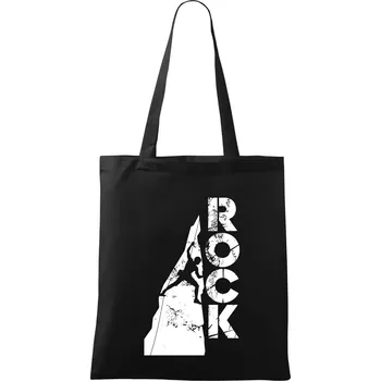 Nákupní taška Rock - bílá skála - Taška bavlněná - 42 x 38 cm ( Černá )