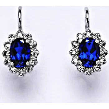 Náušnice Zlaté náušnice Kate, zirkony čiré a spinel, bílé i žluté zlato -VE 247