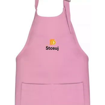 Kuchyňská zástěra Stosuj - logo čtvercové - Dětská zástěra na vaření - Univerzální velikost ( Růžová )