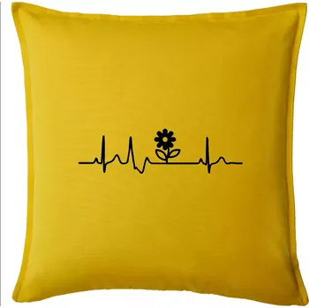 Polštář EKG zahrada - kytka - Polštář 50x50 - 50x50 - Pouze potah ( Žlutá )