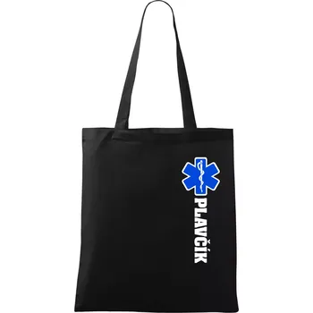 Nákupní taška Hvězda života - Plavčík - Taška bavlněná - 42 x 38 cm ( Černá )