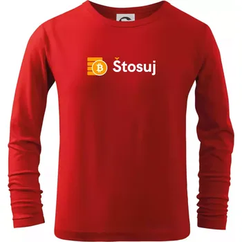 Štosuj - Logo na prsou - Triko dětské Long Sleeve - 158 cm/12 let ( Červená )
