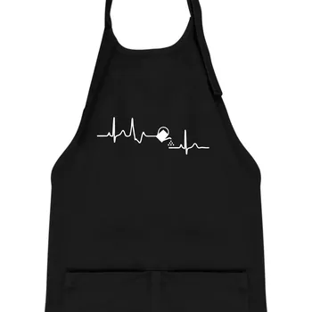 Kuchyňská zástěra EKG zahrada - konev - Dětská zástěra na vaření - Univerzální velikost ( Černá )