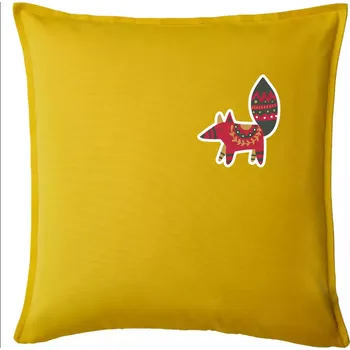 Polštář Folklor na prsu liška - Polštář 50x50 - 50x50 - Pouze potah ( Žlutá )