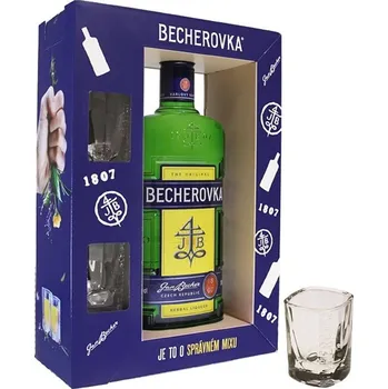 Likér Becherovka Becherovka Original 38% 0,7l + 2 sklenice