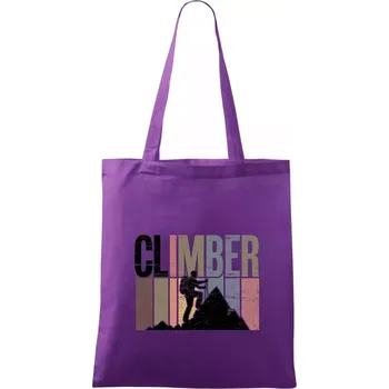 Nákupní taška Climber - pruhy barevné - Taška bavlněná - 42 x 38 cm ( Fialová )