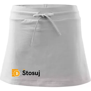 Dámská sukně Štosuj - Logo na prsou - Sportovní sukně - two in one - XS ( Bílá )