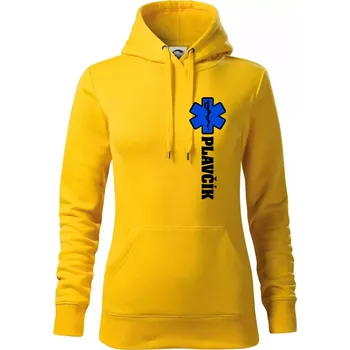 Dámská mikina Hvězda života - Plavčík - Mikina dámská Cape s kapucí - S ( Žlutá )