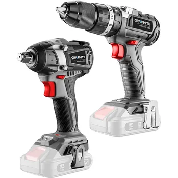 Autoklíč Graphite Sada E+: bezkartáčový rázový klíč 58g028 s bezkartáčovým vrtacím šroubovákem s příklepem 58G020 58GS003