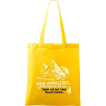 Jsem horolezec, proto lezu čím dál výš - Taška bavlněná - 42 x 38 cm ( Žlutá )