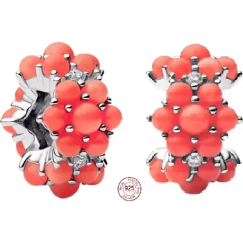 Přívěsek Charm Sterlingové stříbro 925 Ocean - Korálově zbarvený s letní energií, korálek na náramek příroda