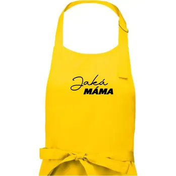 Kuchyňská zástěra Jaká máma - taková dcera psací - Dámská zástěra na vaření - Univerzální velikost ( Žlutá )