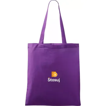 Stosuj - logo čtvercové - Taška bavlněná - 42 x 38 cm ( Fialová )