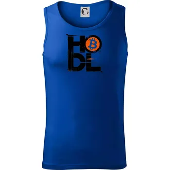 Hodl velký nápis a logo BTC - Tílko pánské Core - 2XL ( Královská modrá )