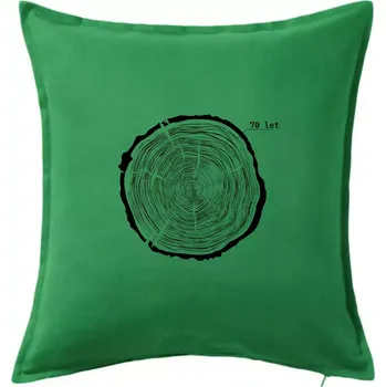 Polštář Letokruhy - 70 - Polštář 50x50 - 50x50 - Pouze potah ( Středně zelená )