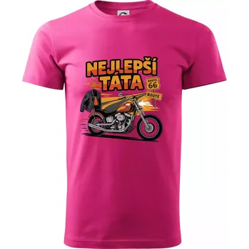 Pánská móda Nejlepší táta - motorka - chopper - Klasické pánské triko vyšší gramáže - L ( Purpurová )