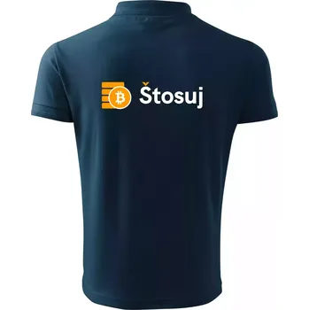 Pánská košile Štosuj - Logo na prsou - Polokošile pánská Pique Polo 203 - 4XL ( Námořní modrá (velmi tmavá - téměř černá) )