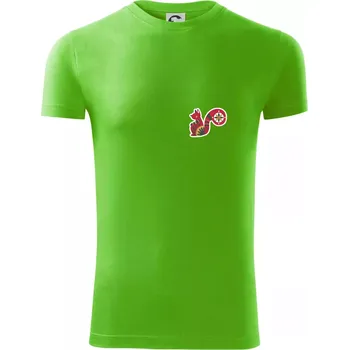 Pánské oblečení Folklor na prsu veverka - Viper FIT - Pánské zůžené tričko - 3XL ( Apple Green )