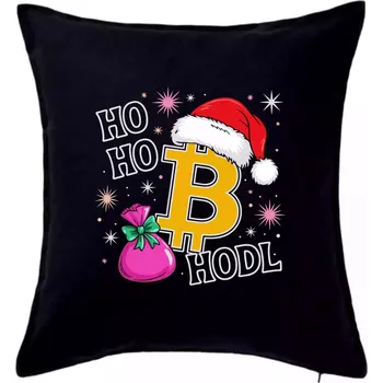 Polštář Ho ho hodl - Polštář 50x50 - 50x50 - Pouze potah ( Černá )