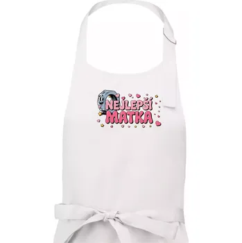 Kuchyňská zástěra Nejlepší matka - Dámská zástěra na vaření - Univerzální velikost ( Bílá )