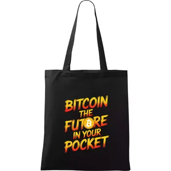 Bitcoin the future in your pocket - Taška bavlněná - 42 x 38 cm ( Černá )