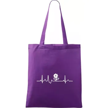 EKG zahrada - kytka - Taška bavlněná - 42 x 38 cm ( Fialová )