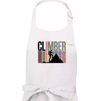 Kuchyňská zástěra Climber - pruhy barevné - Dámská zástěra na vaření - Univerzální velikost ( Bílá )