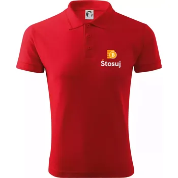 Pánská košile Štosuj - Logo jen na prsu - Polokošile pánská Pique Polo 203 - 2XL ( Červená )