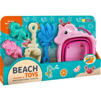 Figurka Sada na písek - Skladaci kyblik Jednorožec s příslušenstvím 5 ks