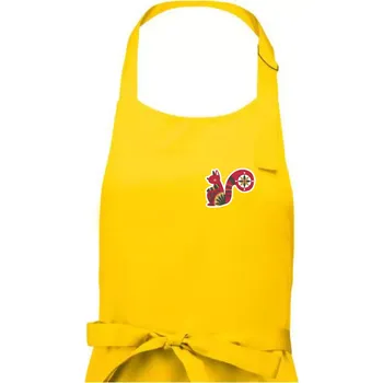 Kuchyňská zástěra Folklor na prsu veverka - Pánská zástěra na vaření - Univerzální velikost ( Žlutá )