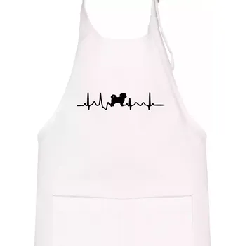 Kuchyňská zástěra Havanský psík ekg - Dětská zástěra na vaření - Univerzální velikost ( Bílá )