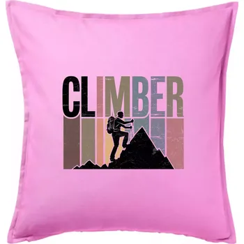 Polštář Climber - pruhy barevné - Polštář 50x50 - 50x50 - Pouze potah ( Růžová )
