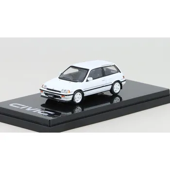 autíčko Honda Civic Si (AT) 1986 bílá 1:64 - Hobby Japan Honda Civic Si (AT) 1986 - kovový model auta