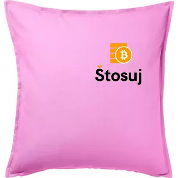 Polštář Štosuj - Logo jen na prsu - Polštář 50x50 - 50x50 - Pouze potah ( Růžová )