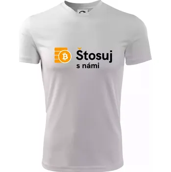 Chlapecké oblečení Štosuj s námi - logo velké - Dětské triko sportovní (dresovina) - 158 cm/12 let ( Bílá )