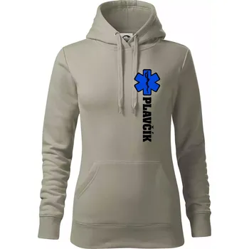 Dámská mikina Hvězda života - Plavčík - Mikina dámská Cape s kapucí - L ( Light khaki )