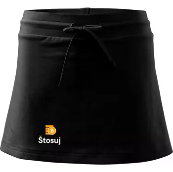 Dámská sukně Stosuj - logo čtvercové - Sportovní sukně - two in one - XL ( Černá )