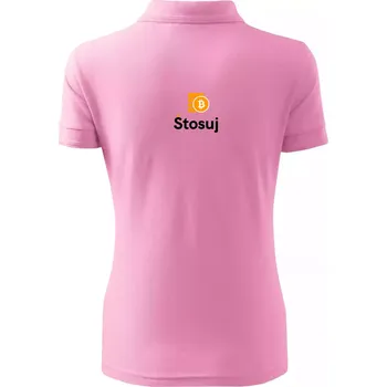 Stosuj - logo čtvercové - Polokošile dámská Pique Polo - 3XL ( Růžová )