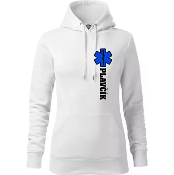 Dámská mikina Hvězda života - Plavčík - Mikina dámská Cape s kapucí - 2XL ( Bílá )