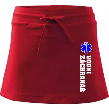 Dámská sukně Rescue - Vodní záchranář - Sportovní sukně - two in one - XS ( Červená )