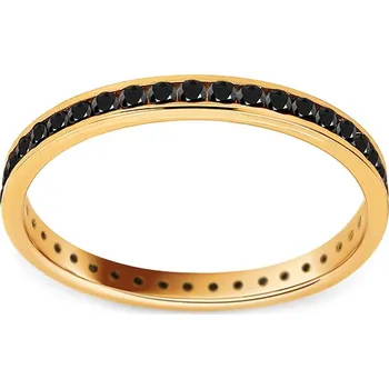 Prsten Jemný prsten se simulovaným onyxem IZ27104 + dárkové balení LUXUS zdarma