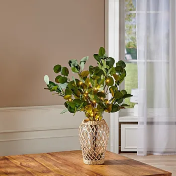 Vánoční dekorace 3Pagen 2 LED eukalyptové větvičky