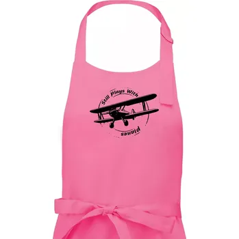 Kuchyňská zástěra Still Plays With Planes - Dámská zástěra na vaření - Univerzální velikost ( Růžová )