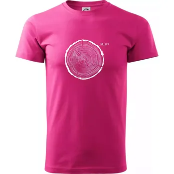 Pánská móda Letokruhy - 50 - Klasické pánské triko vyšší gramáže - L ( Purpurová )